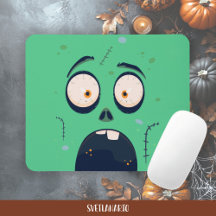 Halloween-Grünes Erschrockenes Zombie-Mauspad