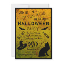Halloween Grungy Blood Crazy Party Einladung