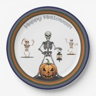 Halloween Gruppe Party Skelette Pappteller