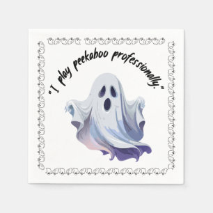 Halloween-Gruppe von Geistern auf Serviette