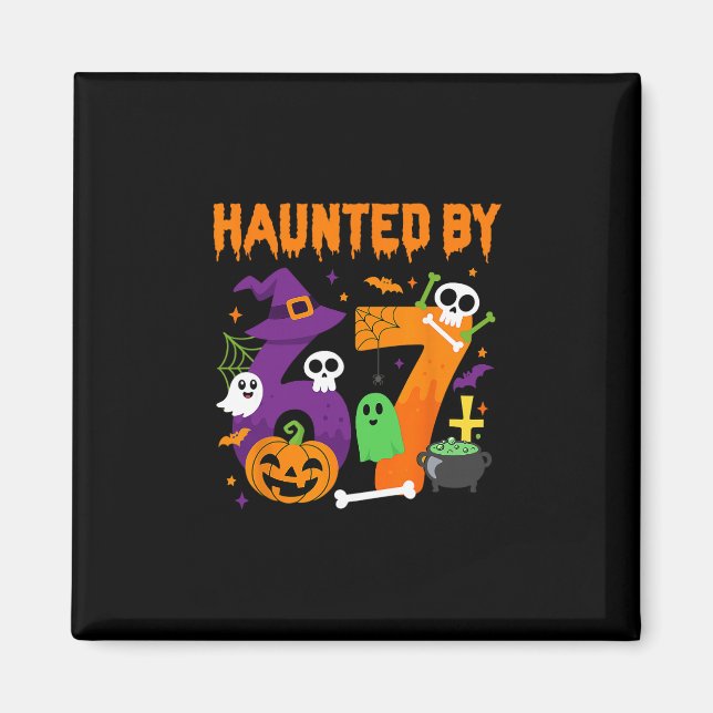 Halloween Grusel 67 Six Seven Meme 1 (17)  Magnet (Vorne)