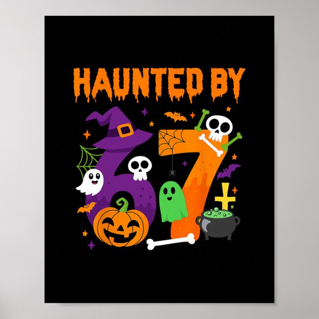 Halloween Grusel 67 Six Seven Meme 1 (17)  Poster (Vorne)