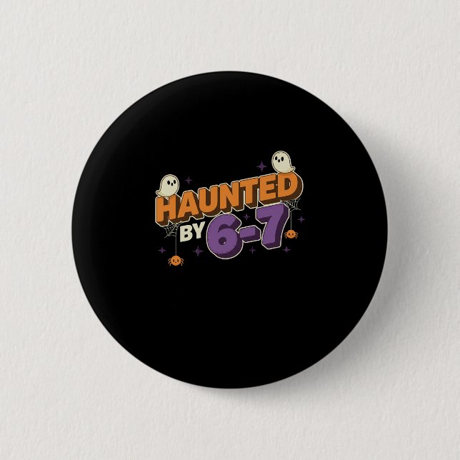 Halloween Grusel 67 Six Seven Meme 1 (18)  Button (Vorderseite)