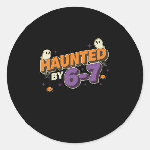 Halloween Grusel 67 Six Seven Meme 1 (18)  Runder Aufkleber