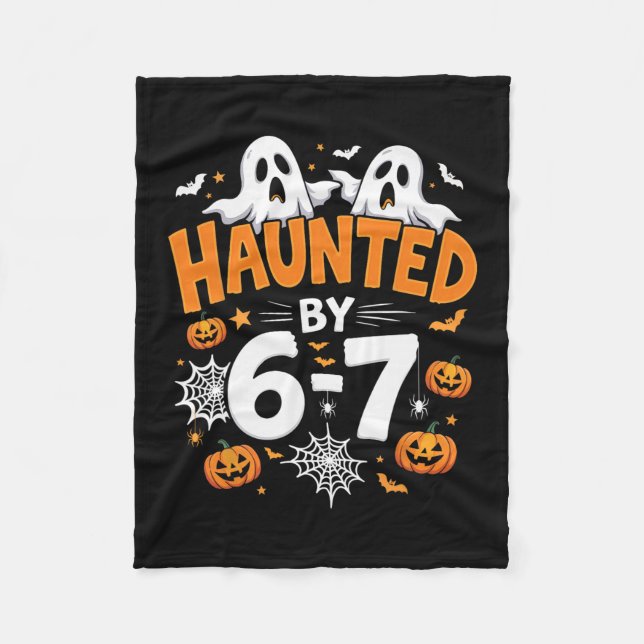 Halloween Grusel 67 Six Seven Meme 1 (20)  Fleecedecke (Vorderseite)