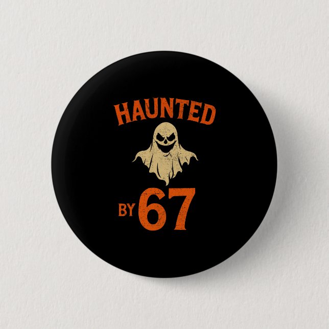 Halloween Grusel 67 Six Seven Meme 1 (23)  Button (Vorderseite)