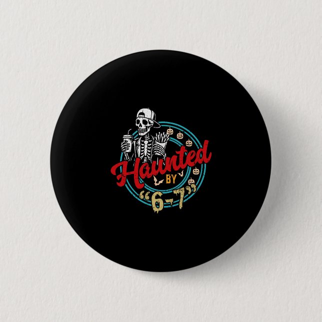 Halloween Grusel 67 Six Seven Meme 1 (24)  Button (Vorderseite)