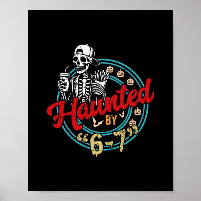 Halloween Grusel 67 Six Seven Meme 1 (24)  Poster (Vorne)