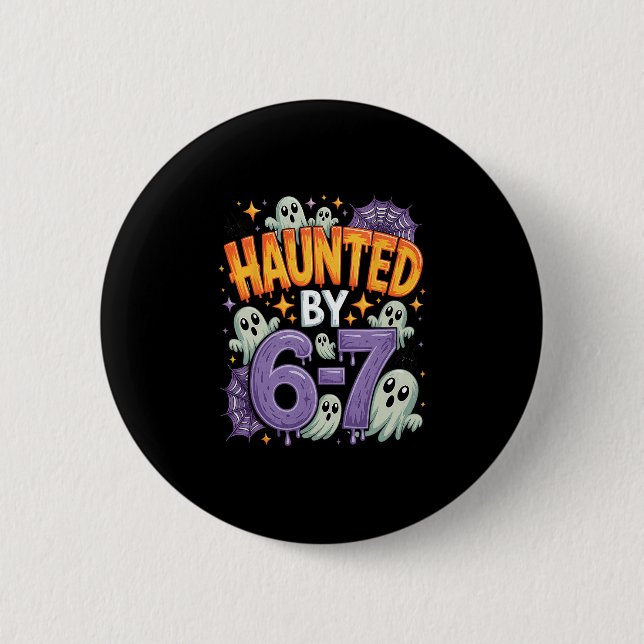 Halloween Grusel 67 Six Seven Meme 1 (25)  Button (Vorderseite)