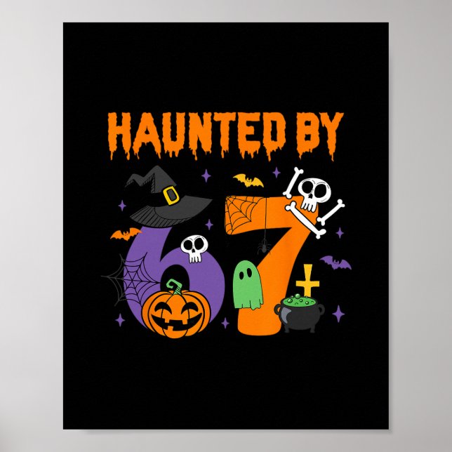 Halloween Grusel 67 Six Seven Meme 1 (4)  Poster (Vorne)