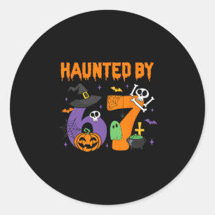 Halloween Grusel 67 Six Seven Meme 1 (4) Runder Aufkleber