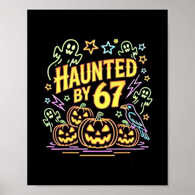 Halloween Grusel 67 Six Seven Meme 1 (6)  Poster (Vorne)