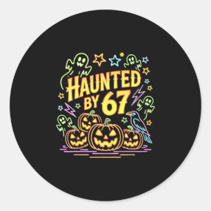 Halloween Grusel 67 Six Seven Meme 1 (6) Runder Aufkleber