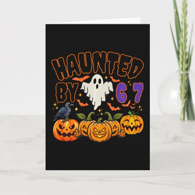 Halloween Grusel 67 Six Seven Meme  Karte (Vorderseite)