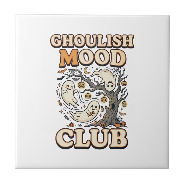 Halloween-Grusel-Club Fliese (Vorderseite)