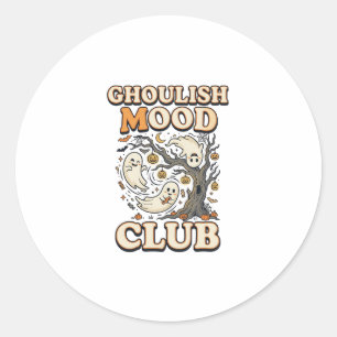 Halloween-Grusel-Club Runder Aufkleber
