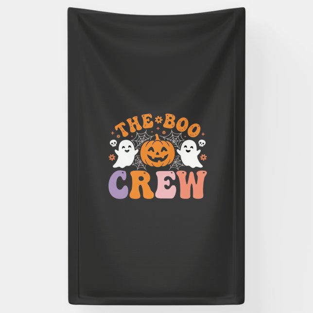 Halloween Grusel-Crew Geist-Kürbis-Design_1 Banner (Vertikal)