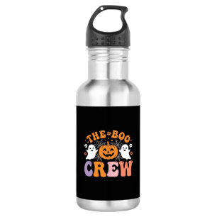 Halloween Grusel-Crew Geist-Kürbis-Design_1 Edelstahlflasche