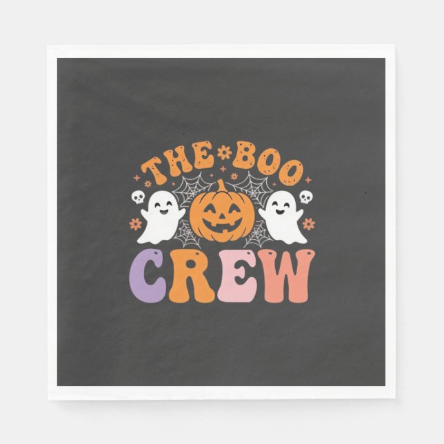 Halloween Grusel-Crew Geist-Kürbis-Design_1 Serviette (Vorderseite)