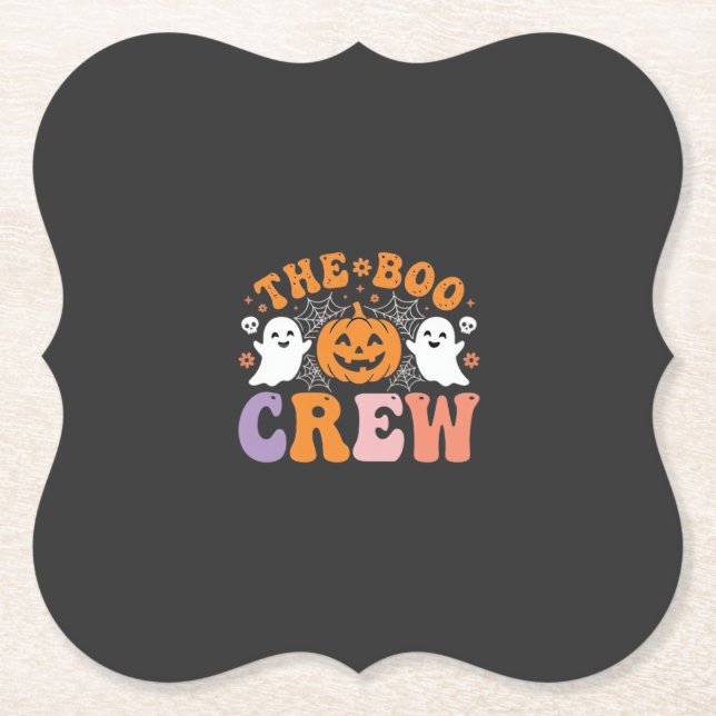 Halloween Grusel-Crew Geist-Kürbis-Design_1 Untersetzer (Vorderseite)