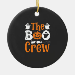 Halloween Grusel Crew Geist Kürbis Katze Design Keramik Ornament