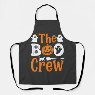 Halloween Grusel Crew Geist Kürbis Katze Design Schürze