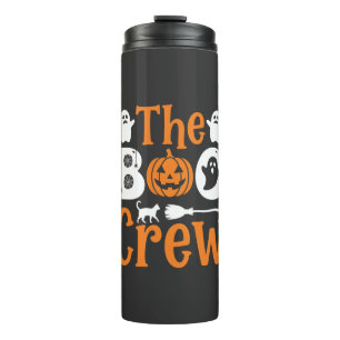 Halloween Grusel Crew Geist Kürbis Katze Design Thermosbecher