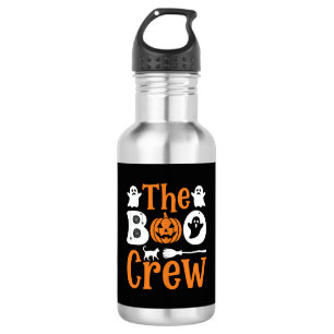 Halloween Grusel-Crew Geist Kürbis Katzen Design Edelstahlflasche