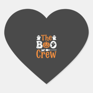 Halloween Grusel Crew Geist Kürbis Katzen Design Herz-Aufkleber