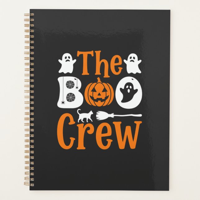Halloween Grusel-Crew Geist Kürbis Katzen Design Planer (Vorderseite)