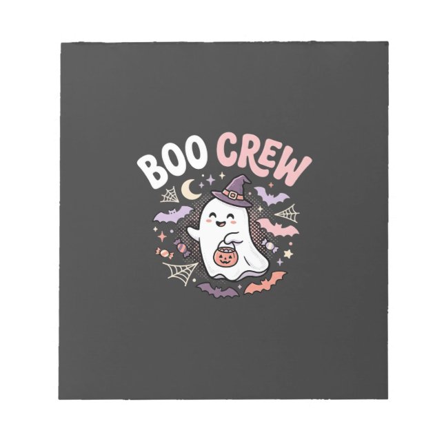 Halloween Grusel Crew Geist Notizblock (Vorderseite)