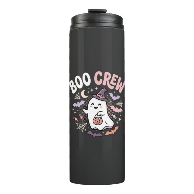 Halloween Grusel Crew Geist Thermosbecher (Vorderseite)