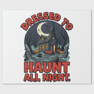 Halloween Grusel-Friedhof-Kostenüm Nacht Geschenkpapier