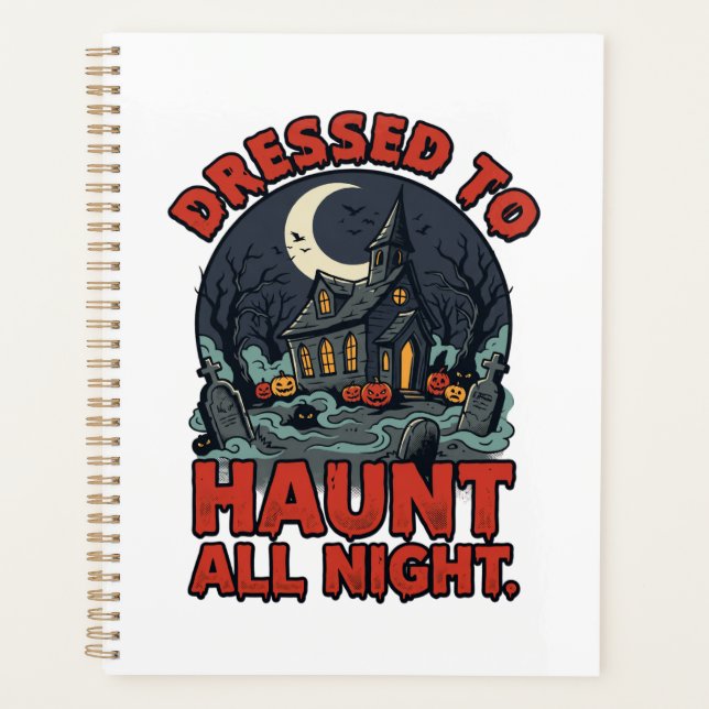 Halloween Grusel-Friedhof-Kostenüm Nacht Planer (Vorderseite)