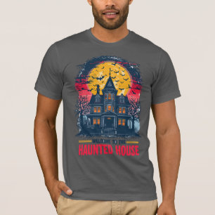 Halloween Grusel-Haus T-Shirt Gruselig Vintage
