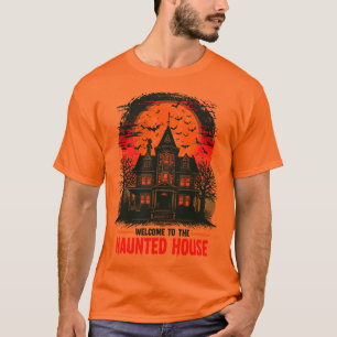 Halloween Grusel-Haus T-Shirt Gruselig Vintage