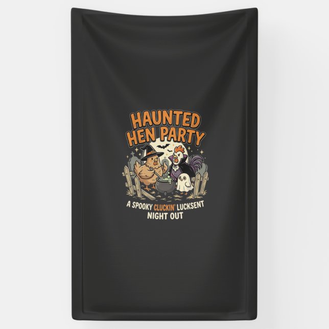 Halloween Grusel-Henne-Party Banner (Vertikal)