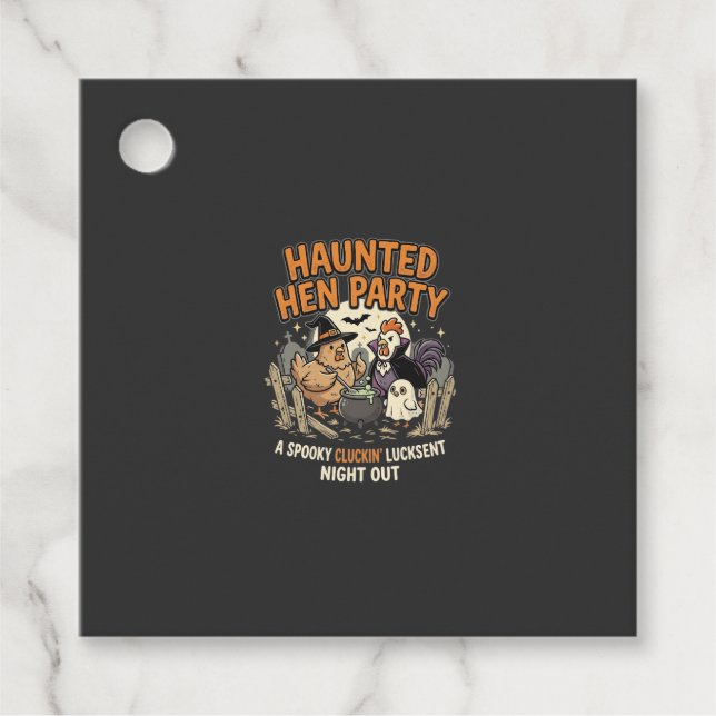 Halloween Grusel-Henne-Party Geschenkanhänger (Vorderseite)