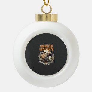 Halloween Grusel-Henne-Party Keramik Kugel-Ornament