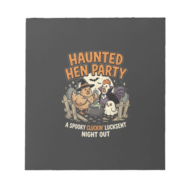 Halloween Grusel-Henne-Party Notizblock (Vorderseite)