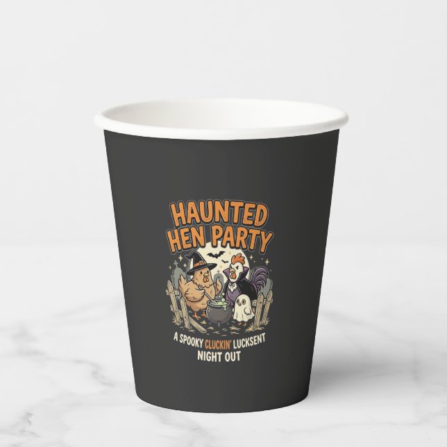 Halloween Grusel-Henne-Party Pappbecher (Vorderseite)