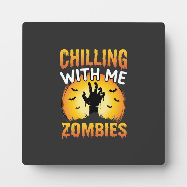 Halloween Grusel Mit Mir Zombies Grafik Fotoplatte (Vorderseite)