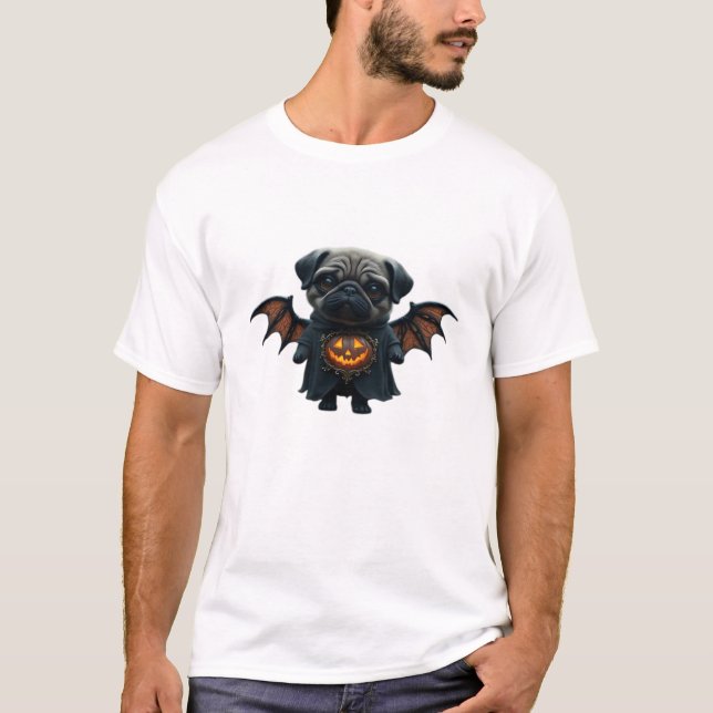 Halloween Grusel-Pug Klassisches T-Shirt (Vorderseite)