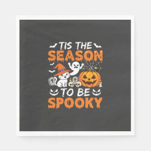 Halloween Grusel-Saison Katze Geist Kürbis Serviette