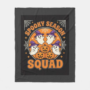 Halloween Grusel-Saison-Squad-Geist-Kürbis-Design Fleecedecke