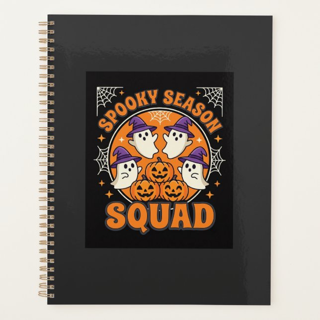 Halloween Grusel-Saison-Squad-Geist-Kürbis-Design Planer (Vorderseite)
