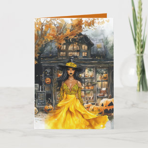 Halloween Grusel-Schaufenster Hexe Halloween-Karte Karte