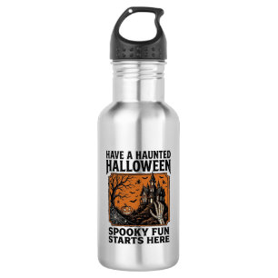 Halloween Grusel-Shirt Spukig Vintage-Party-Design Edelstahlflasche