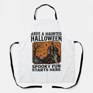 Halloween Grusel-Shirt Spukig Vintage-Party-Design Schürze
