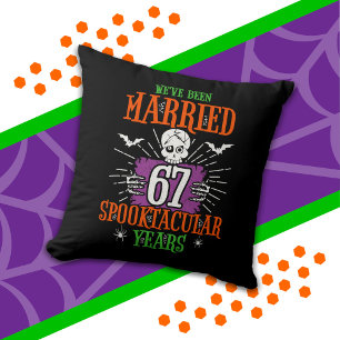 Halloween Grusel-Spektakel 67. Hochzeitstag Kissen